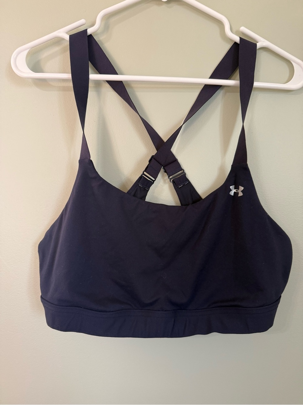 Under Armour Navy Cross-Back Adjustable Strap Sports Bra